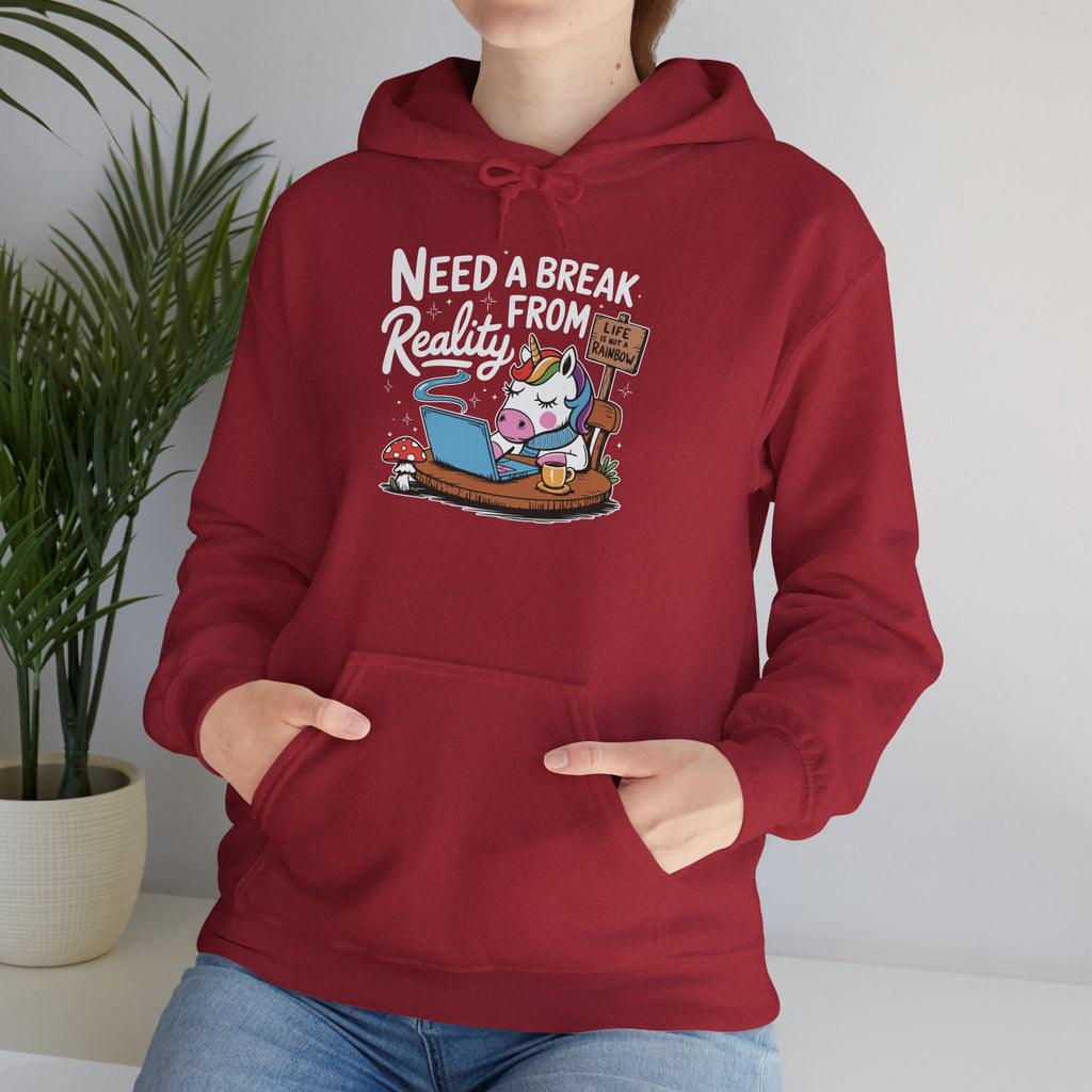 Coffee Break Unicorn - Classic Funny Hoodie - Gift for Friends, Cozy Sweatshirt