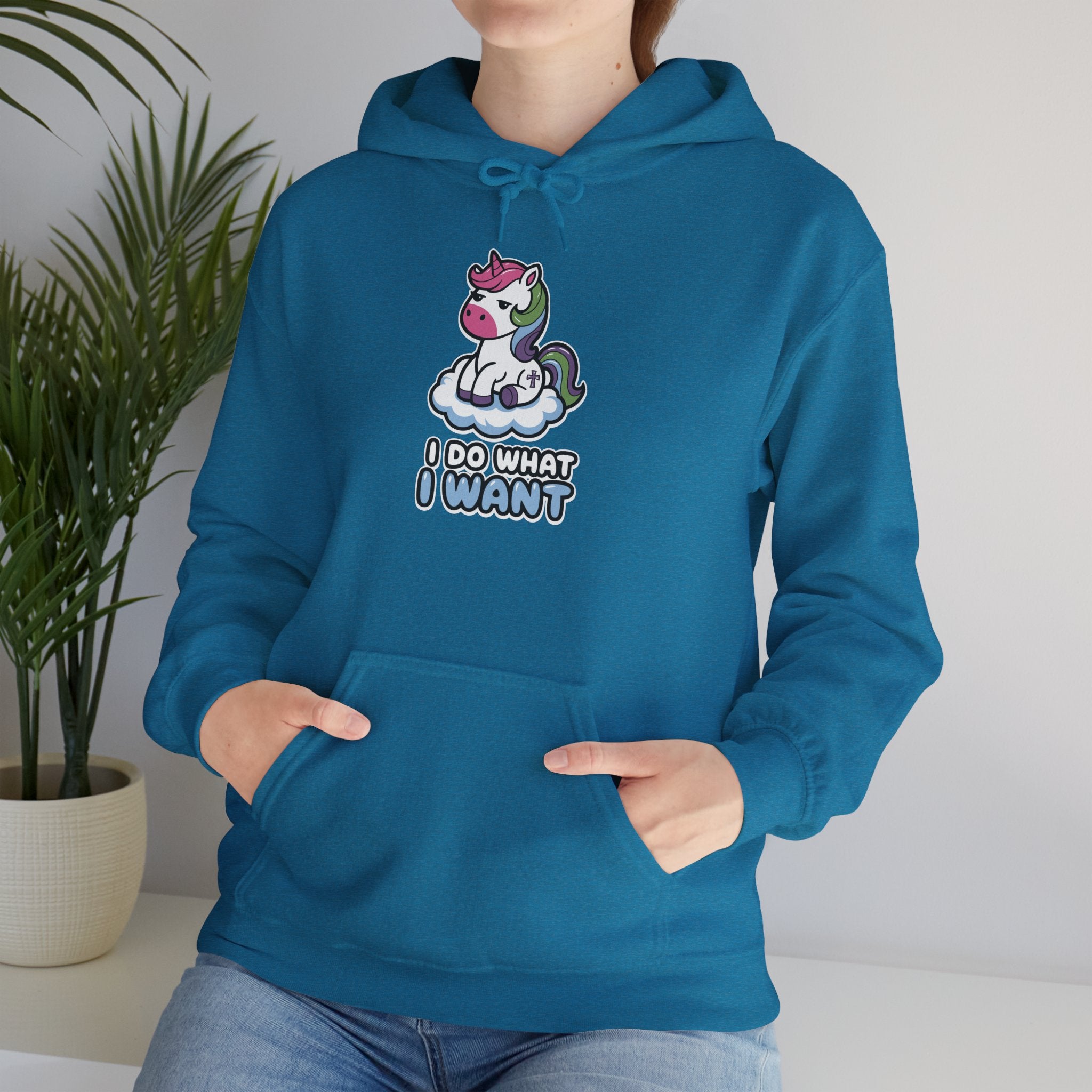 I Do What I Want Unicorn - Classic Funny Hoodie - Gift for Friends, Cozy Sweatshirt
