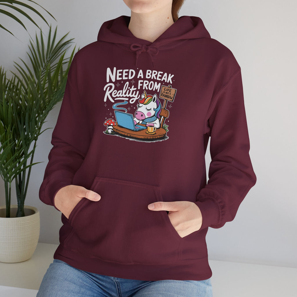Coffee Break Unicorn - Classic Funny Hoodie - Gift for Friends, Cozy Sweatshirt