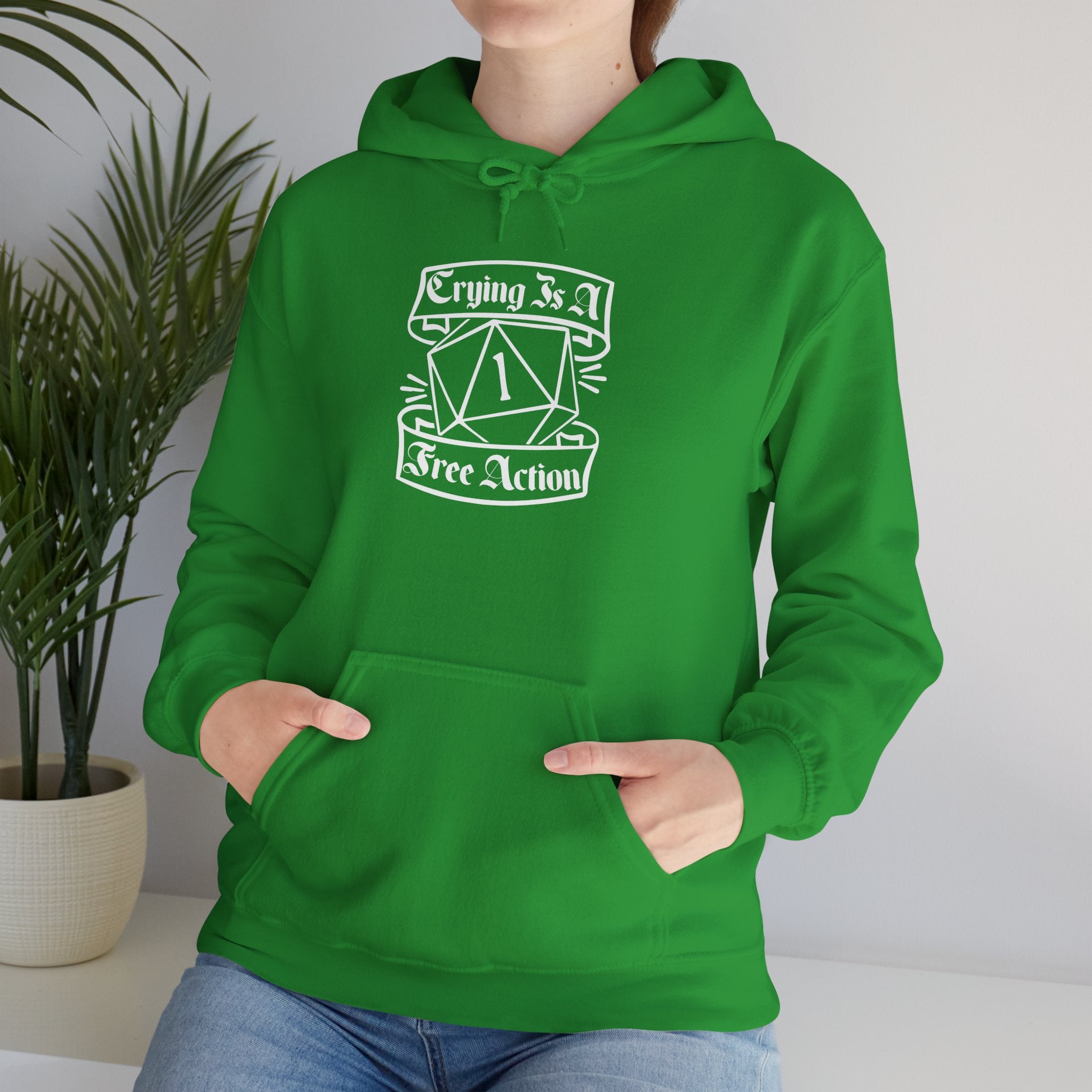 Crying Is A Free Action - Classic Game Night Hoodie