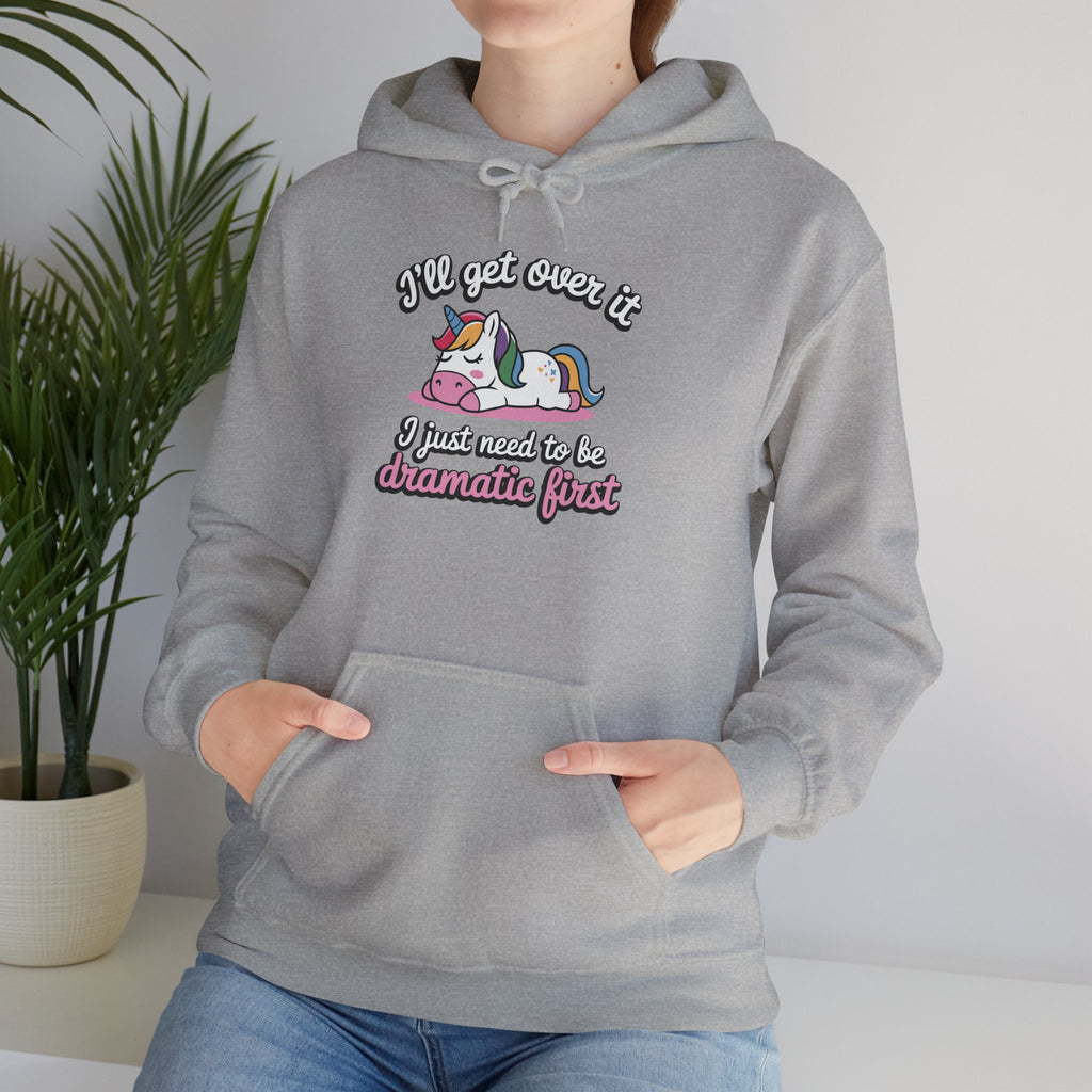 Dramatic Unicorn - Classic Funny Hoodie - Gift for Friends, Cozy Sweatshirt