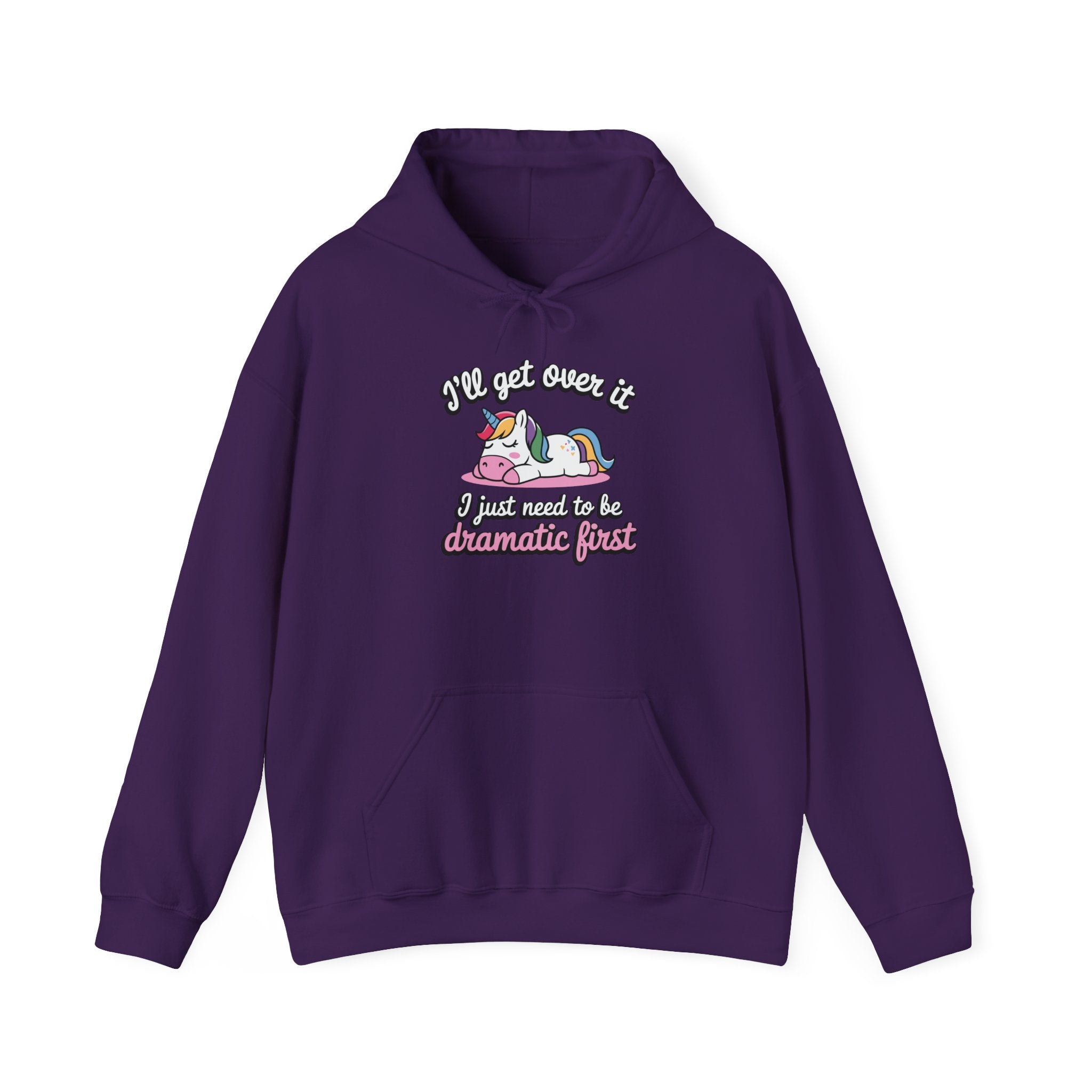Dramatic Unicorn - Classic Funny Hoodie - Gift for Friends, Cozy Sweatshirt