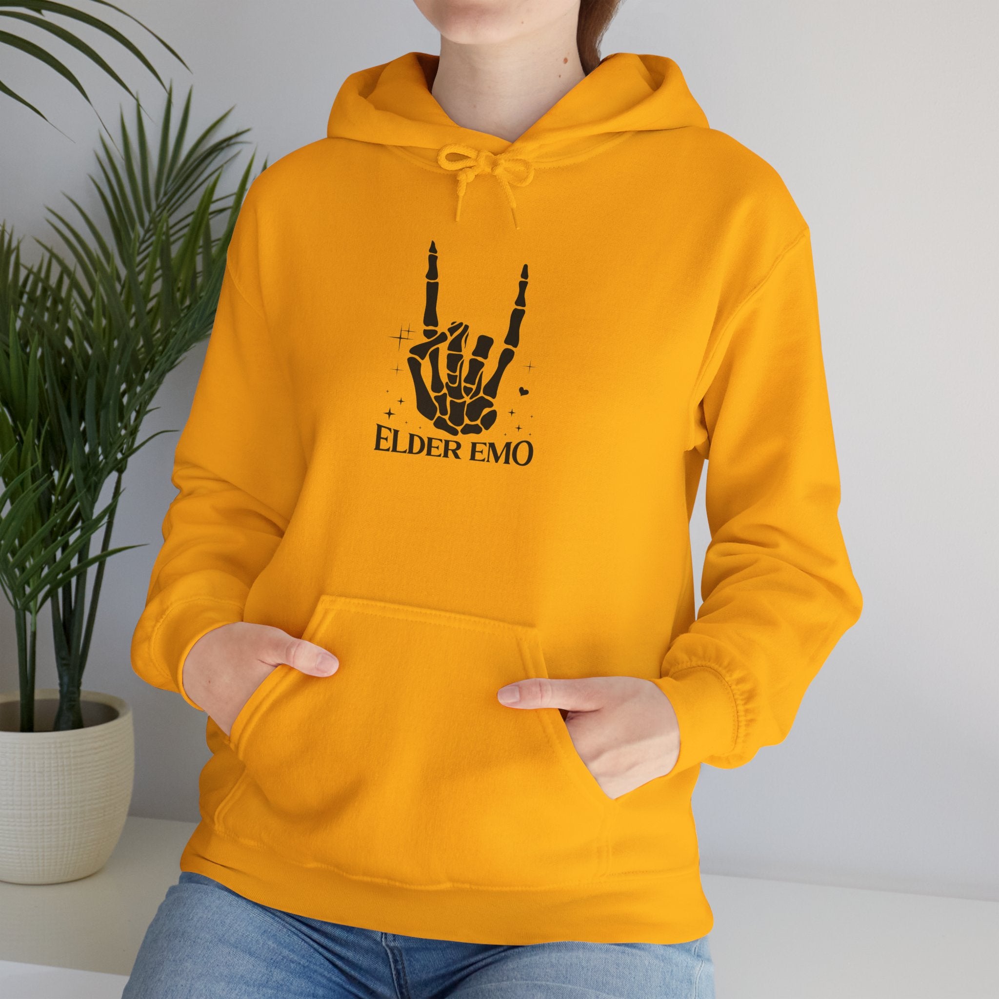 Elder Emo - Classic Funny Hoodie, Casual Wear, Everyday Humor Apparel
