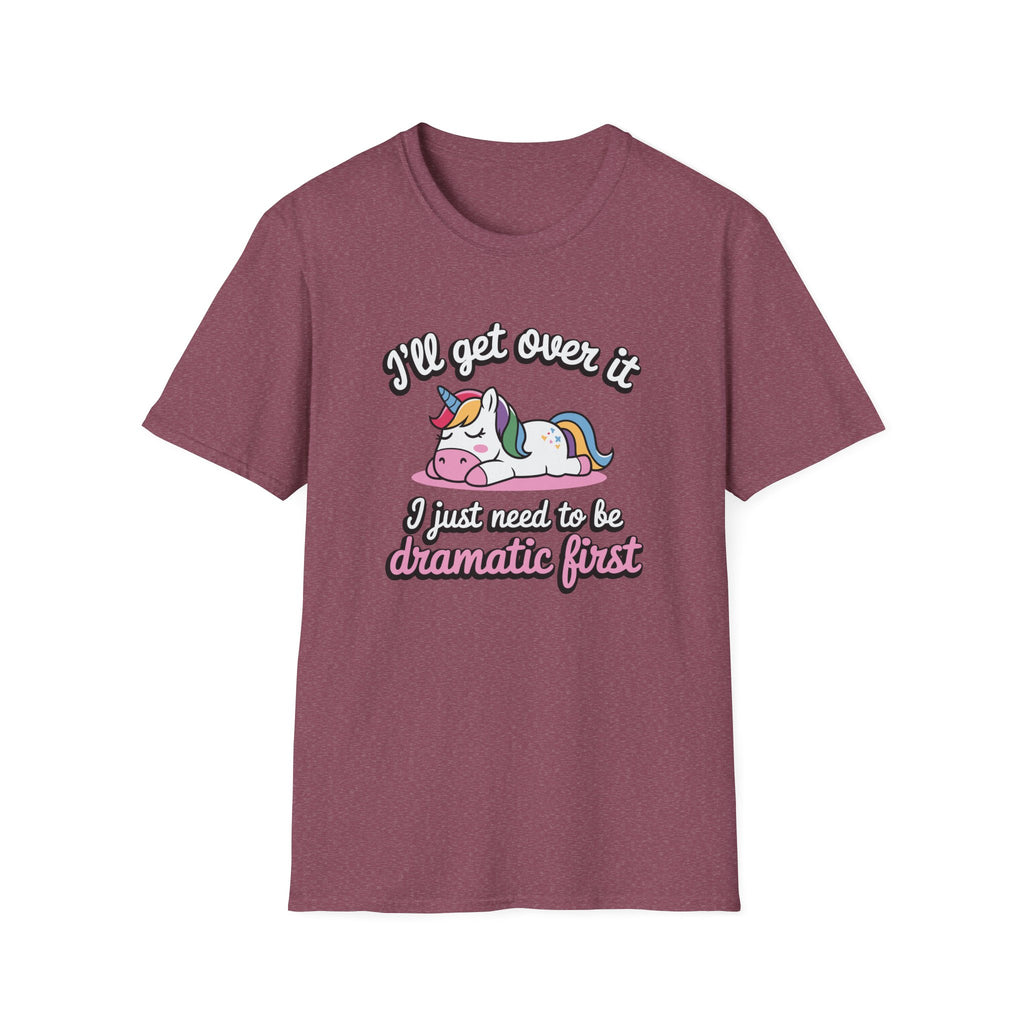 Dramatic Unicorn Classic Funny Tee | Adult Unisex Tee