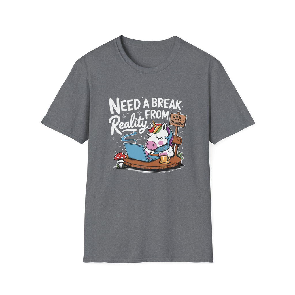 Coffee Break Unicorn Classic Funny Tee | Adult Unisex Tee