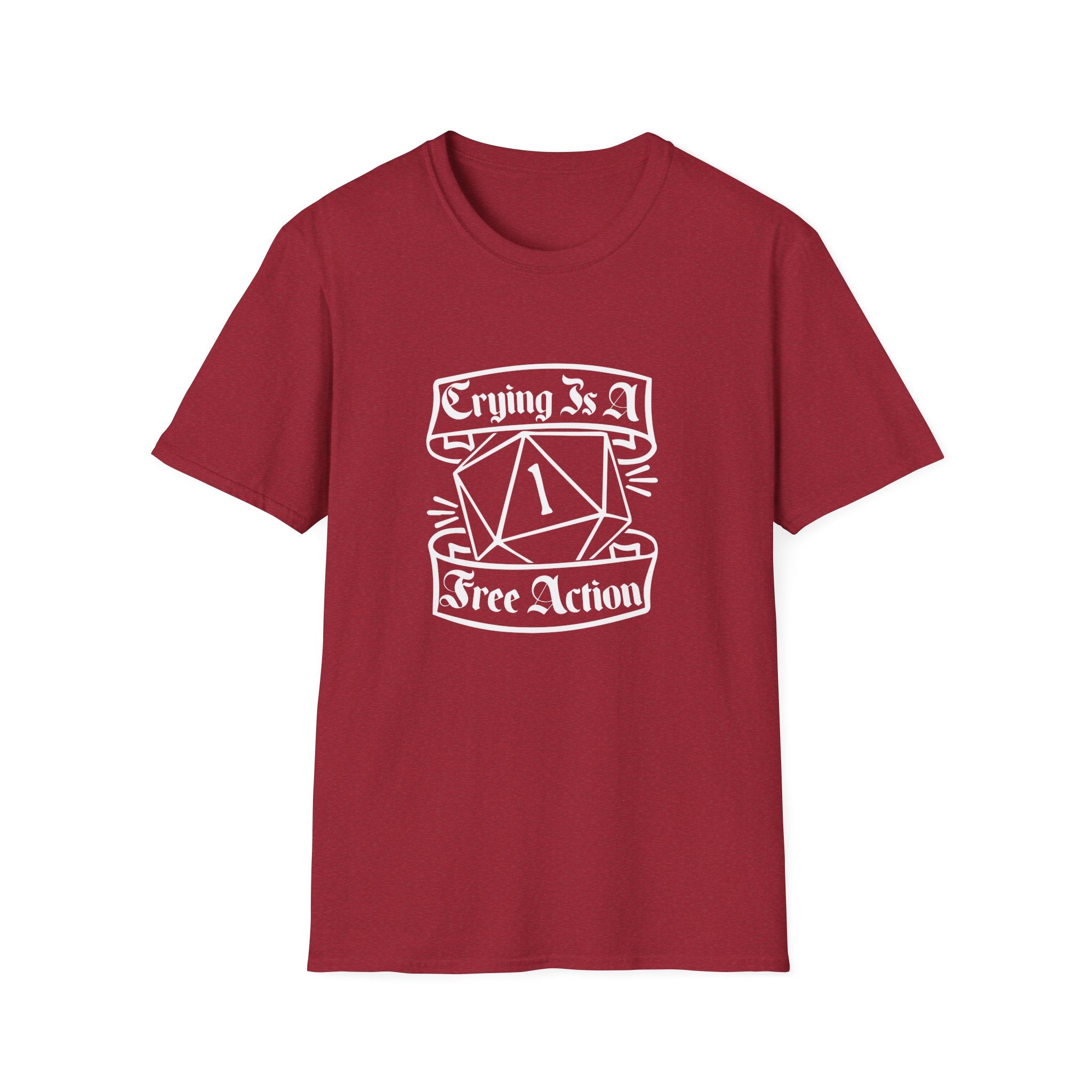 Crying Is A Free Action Classic Game Night Tee