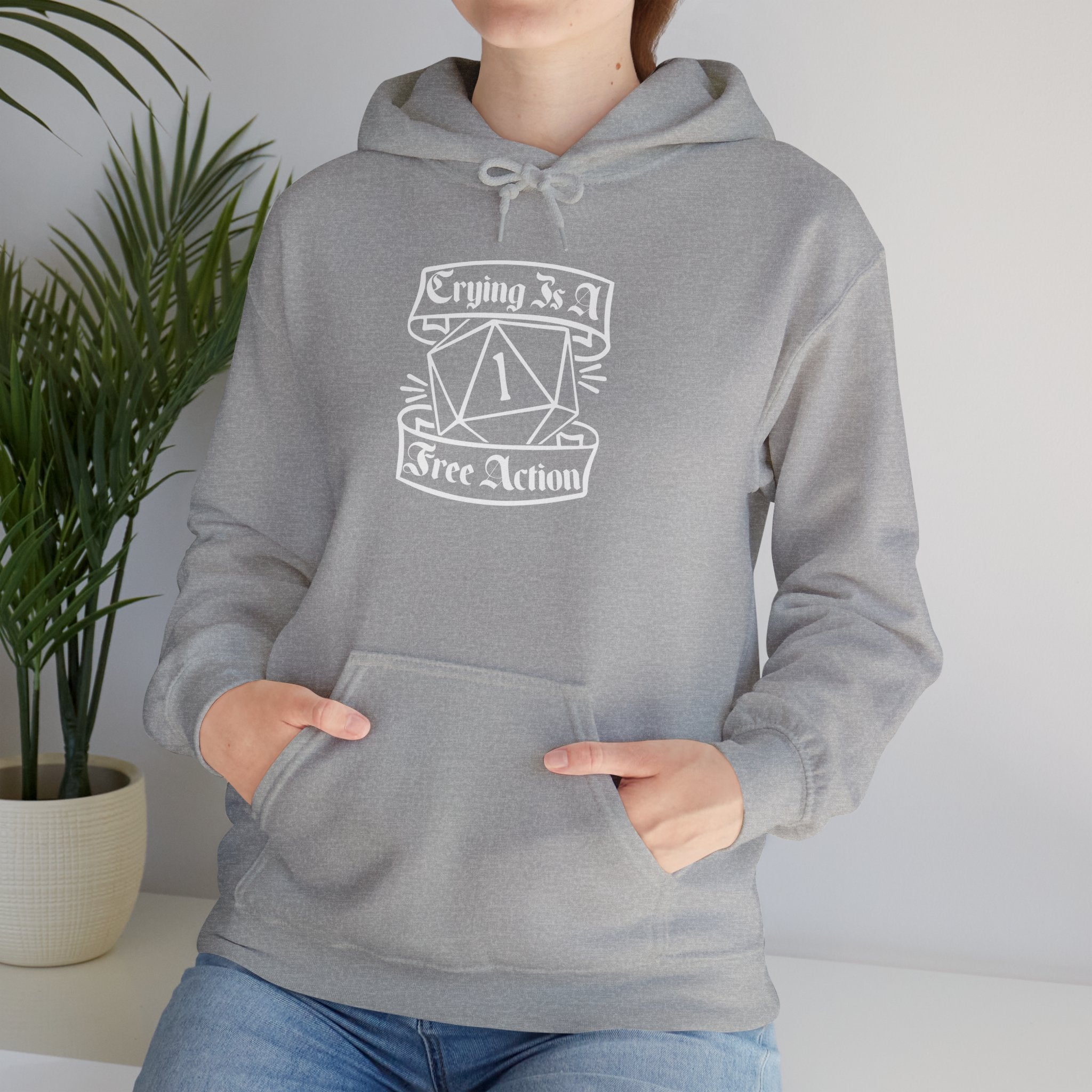 Crying Is A Free Action - Classic Game Night Hoodie