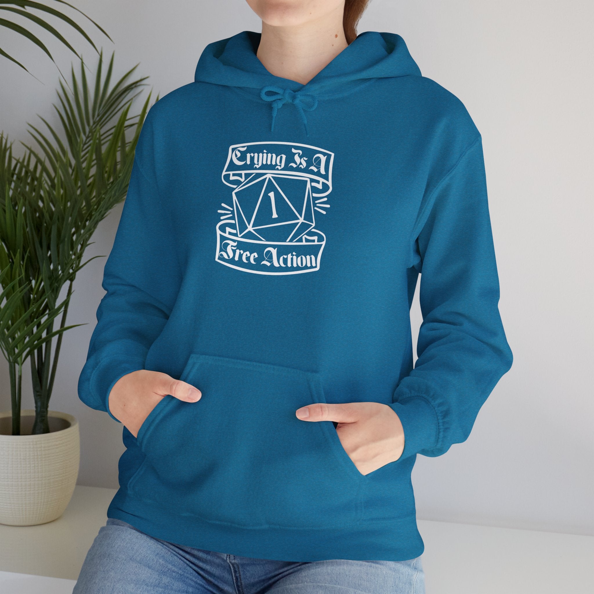 Crying Is A Free Action - Classic Game Night Hoodie
