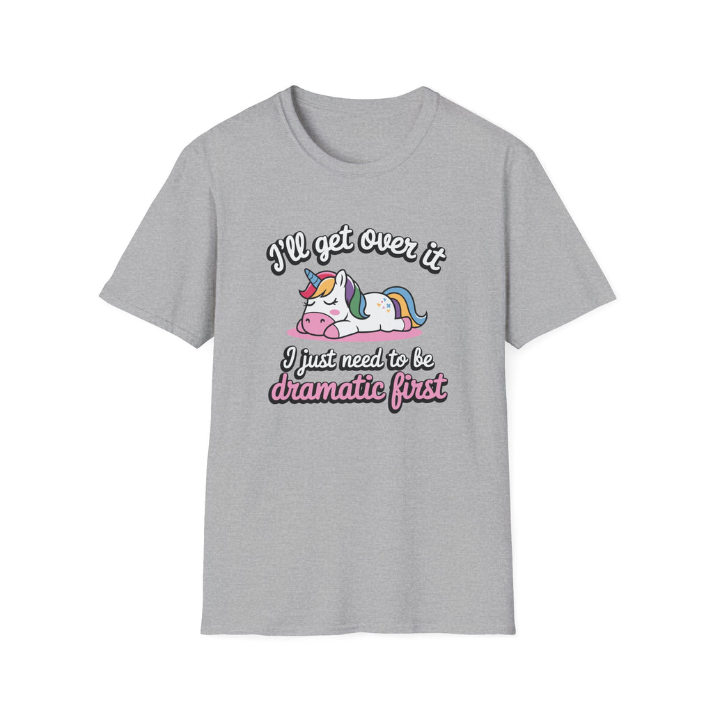 Dramatic Unicorn Classic Funny Tee | Adult Unisex Tee