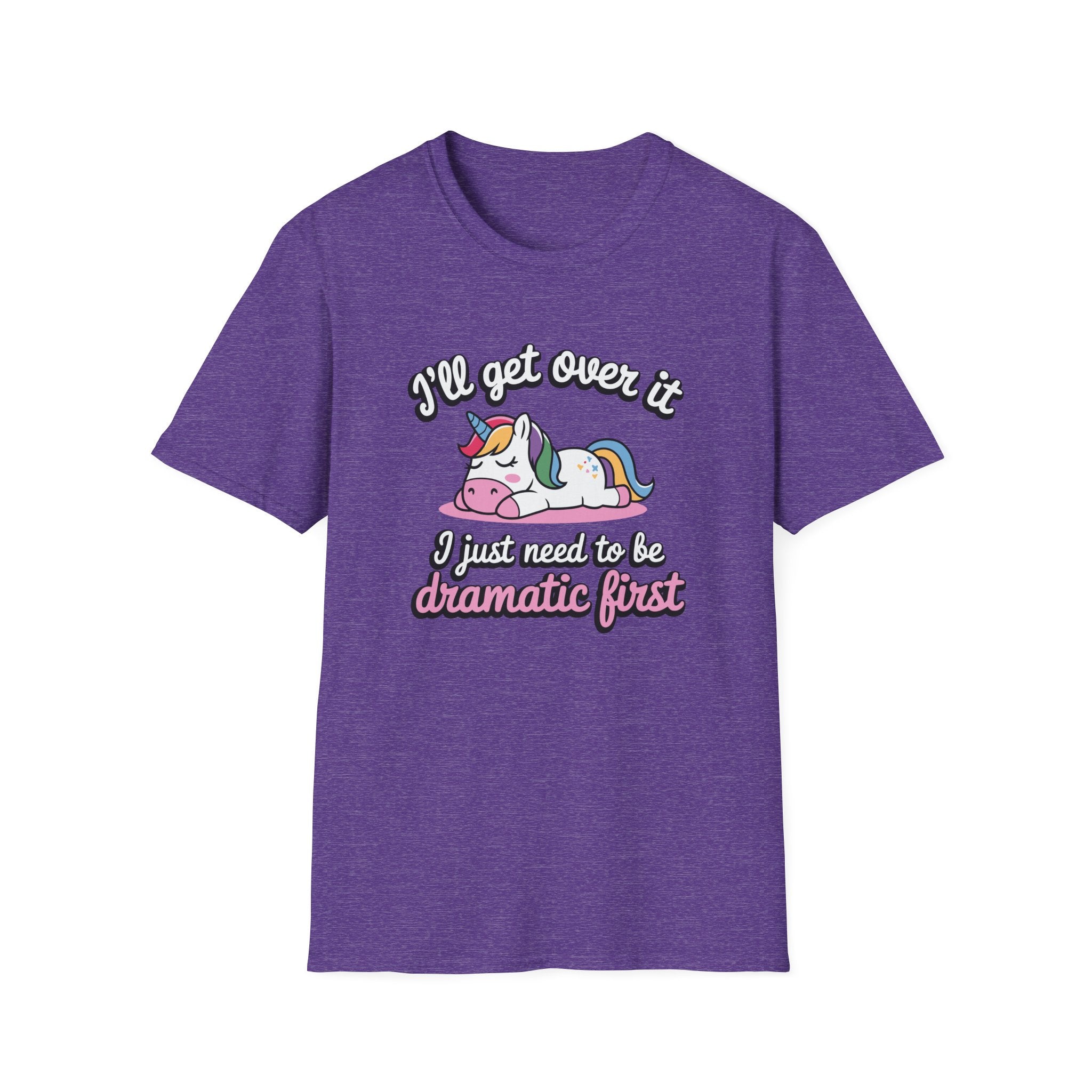 Dramatic Unicorn Classic Funny Tee | Adult Unisex Tee