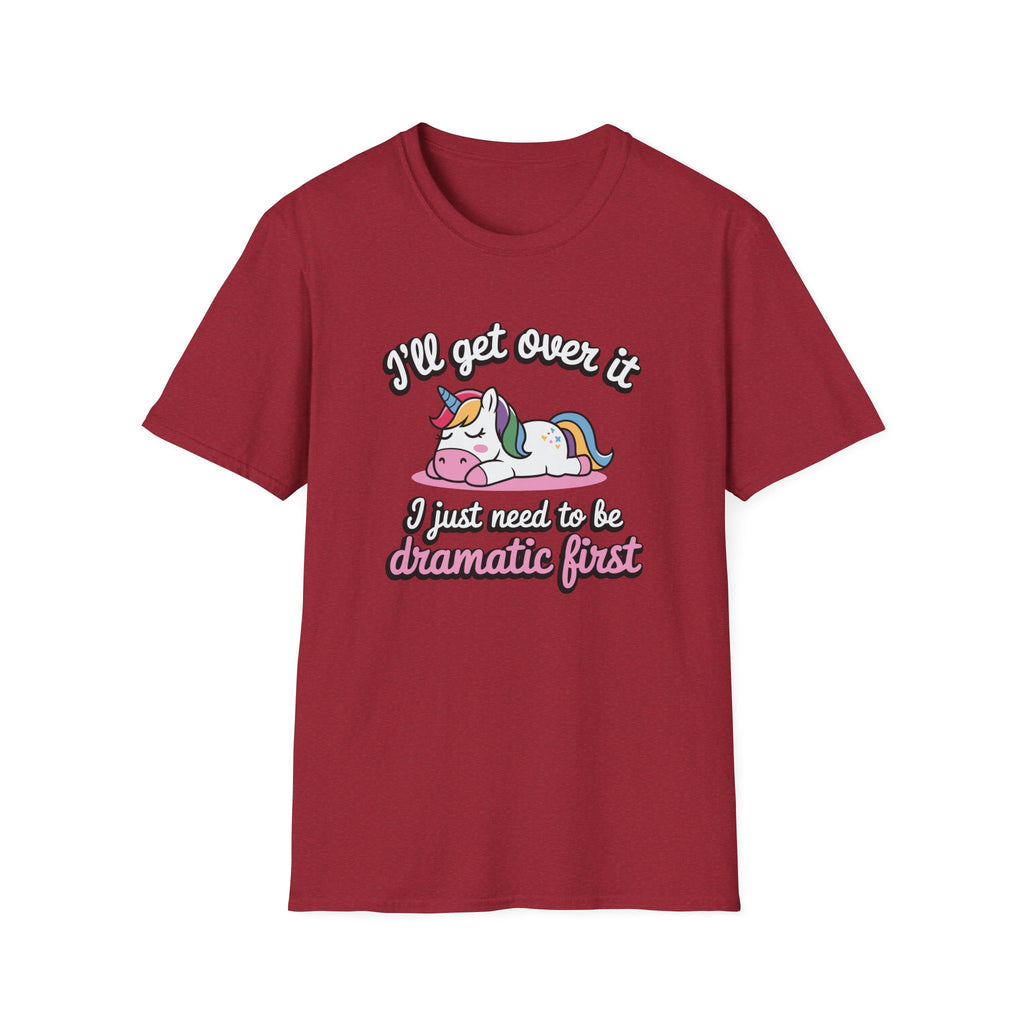 Dramatic Unicorn Classic Funny Tee | Adult Unisex Tee