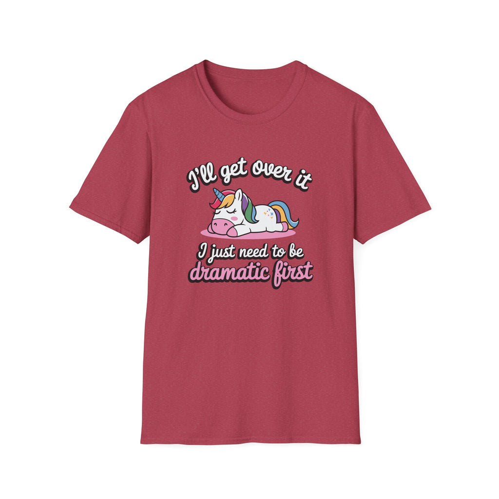 Dramatic Unicorn Classic Funny Tee | Adult Unisex Tee