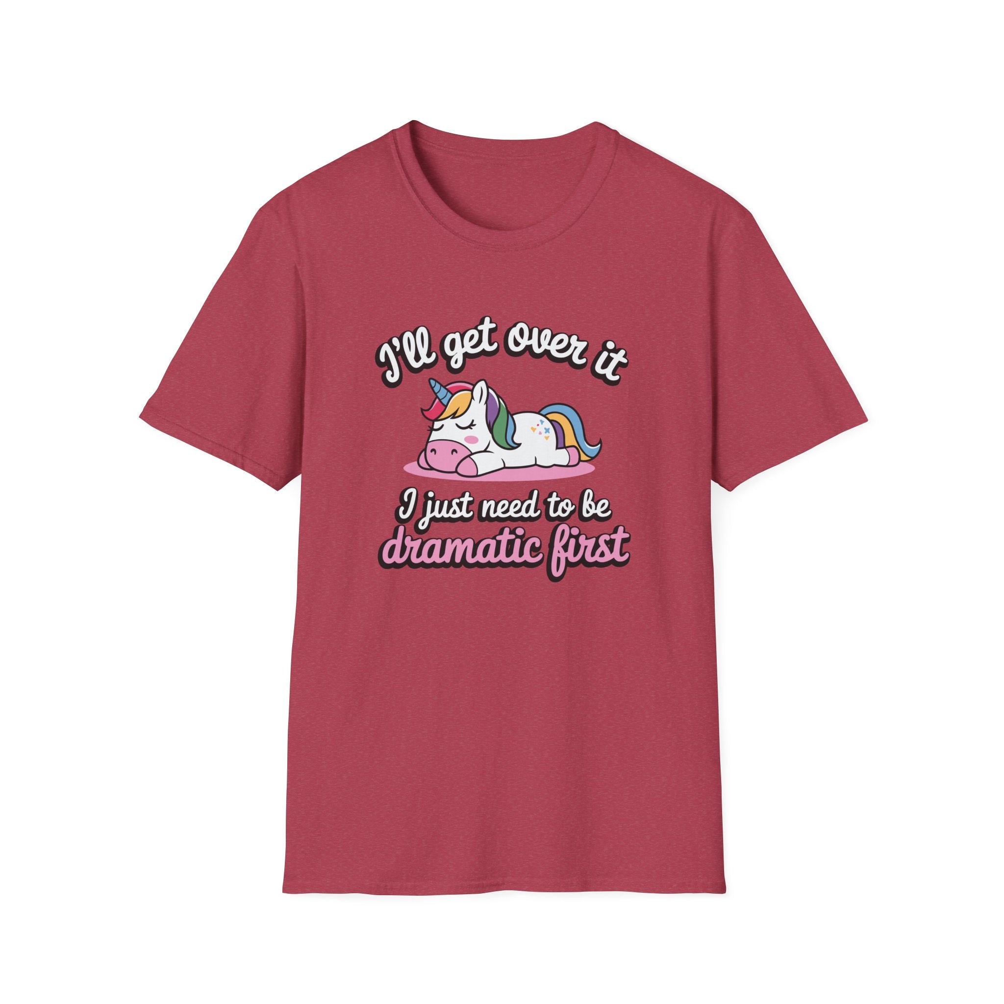 Dramatic Unicorn Classic Funny Tee | Adult Unisex Tee