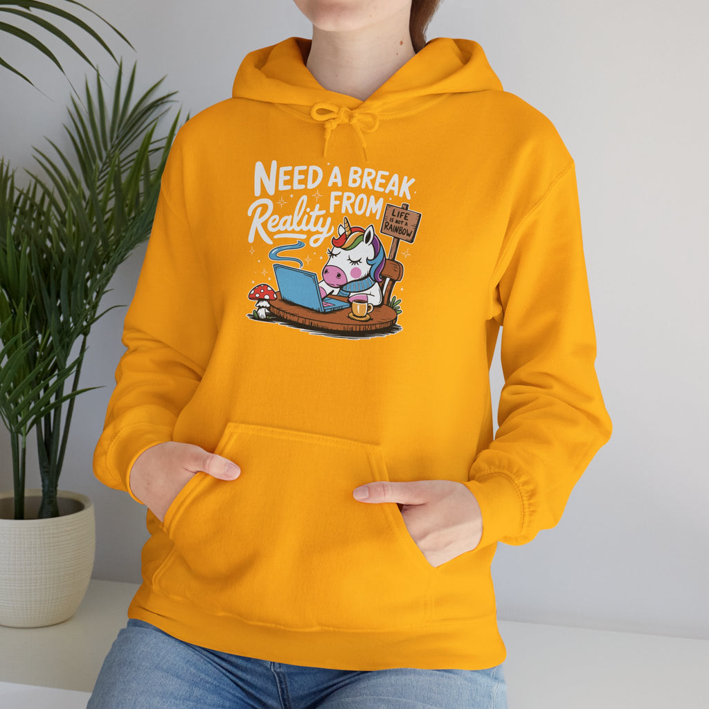 Coffee Break Unicorn - Classic Funny Hoodie - Gift for Friends, Cozy Sweatshirt
