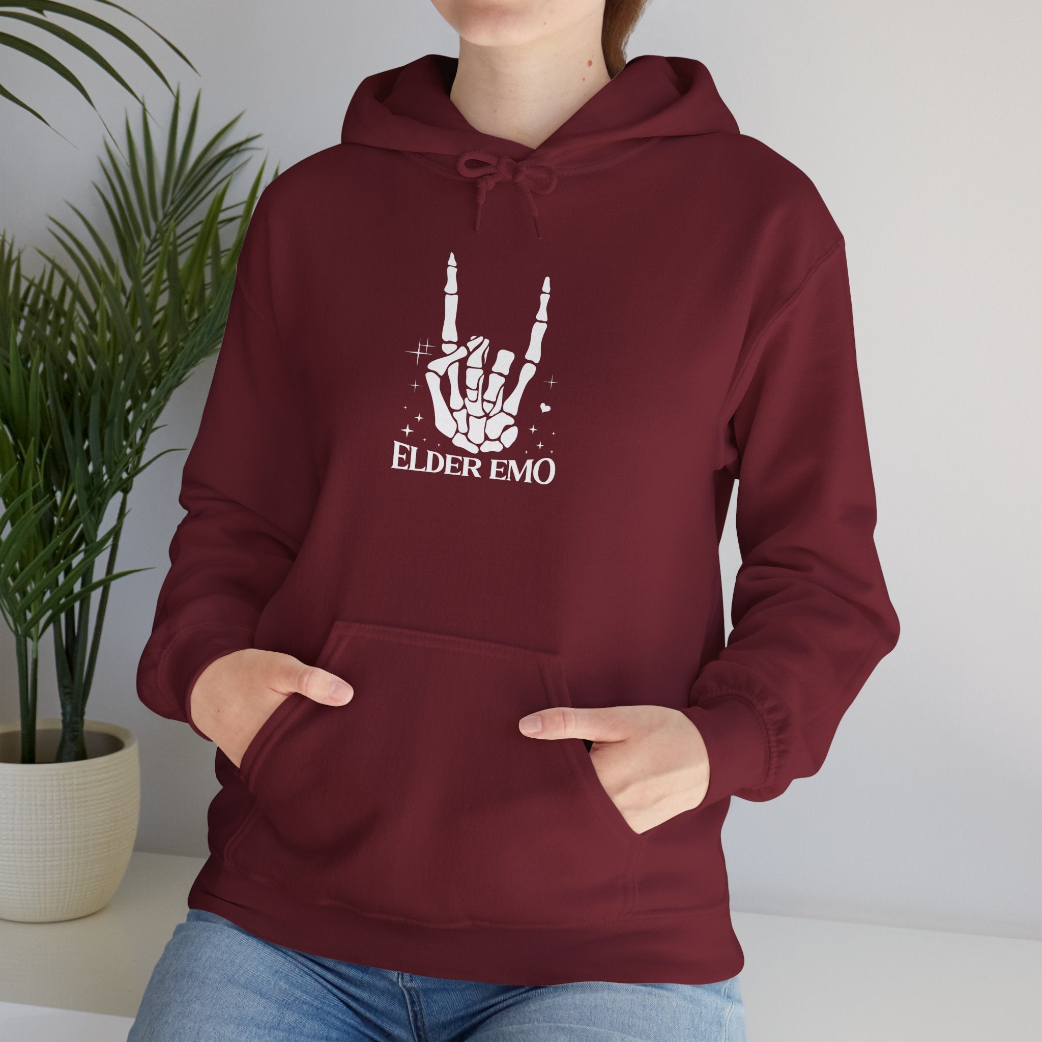 Elder Emo - Classic Funny Hoodie, Casual Wear, Everyday Humor Apparel