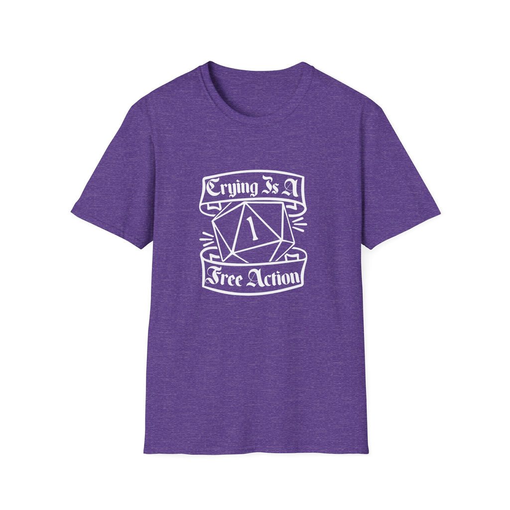 Crying Is A Free Action Classic Game Night Tee