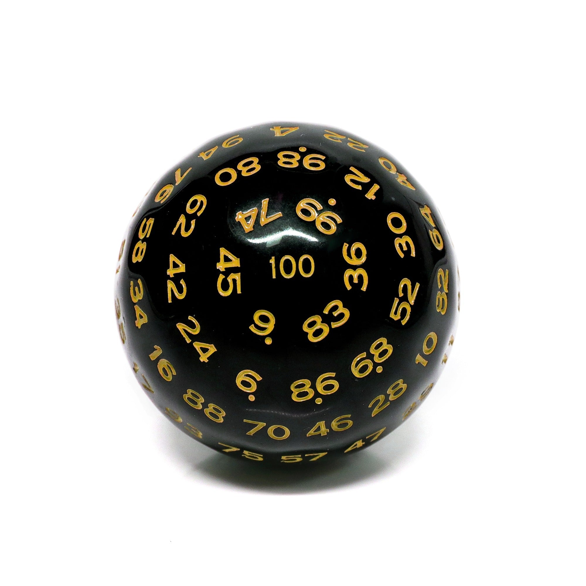 D100-Black Opaque w/Yellow Numbers