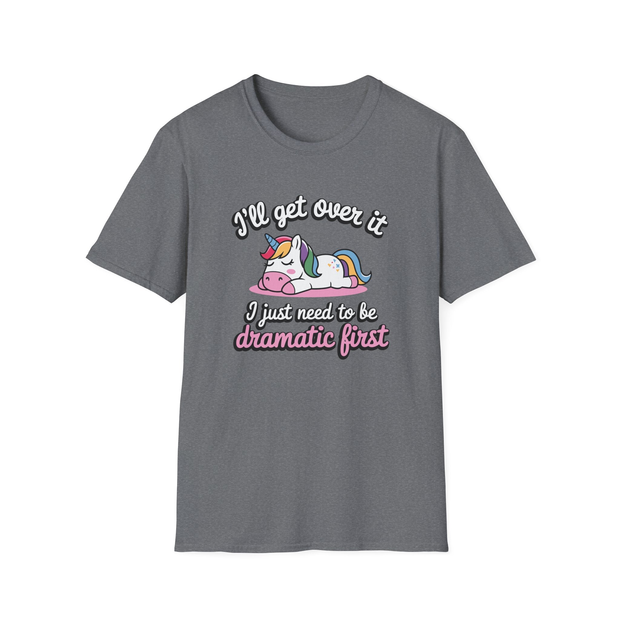Dramatic Unicorn Classic Funny Tee | Adult Unisex Tee