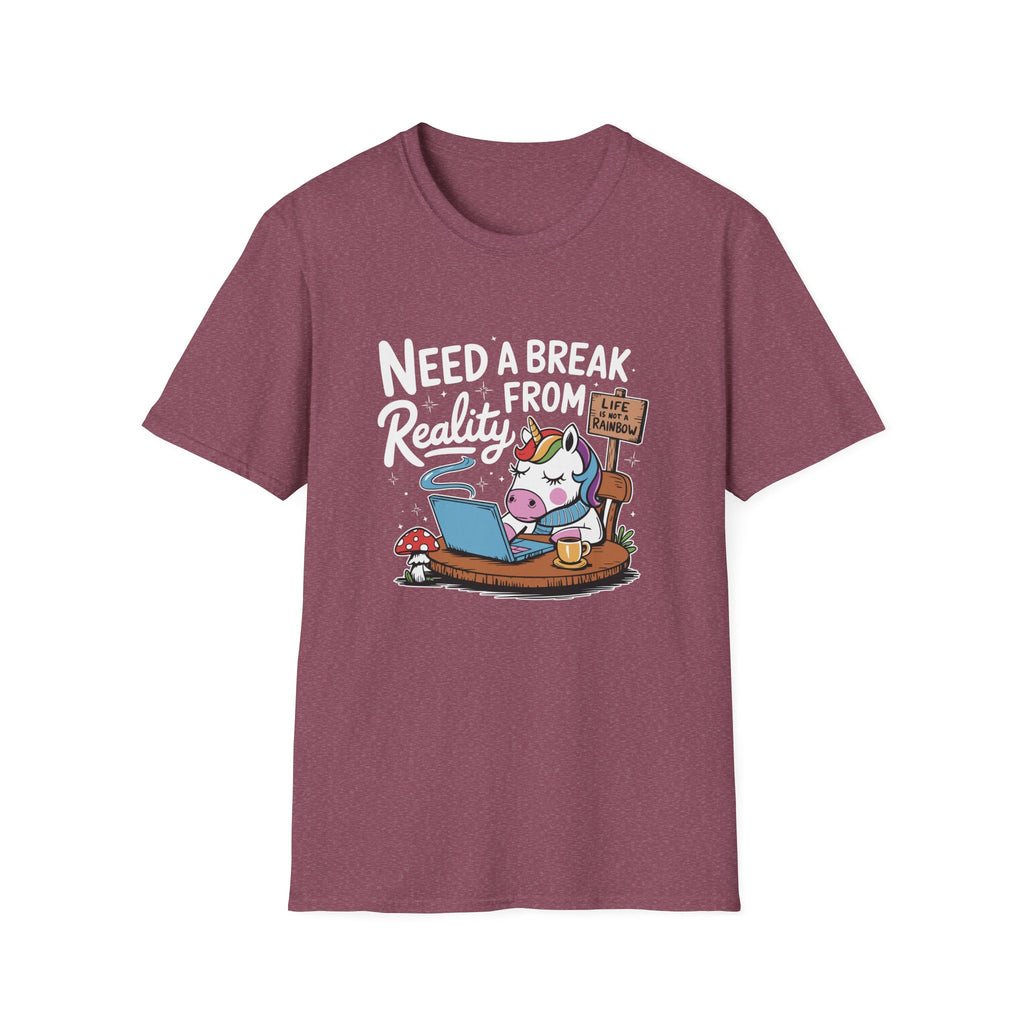 Coffee Break Unicorn Classic Funny Tee | Adult Unisex Tee