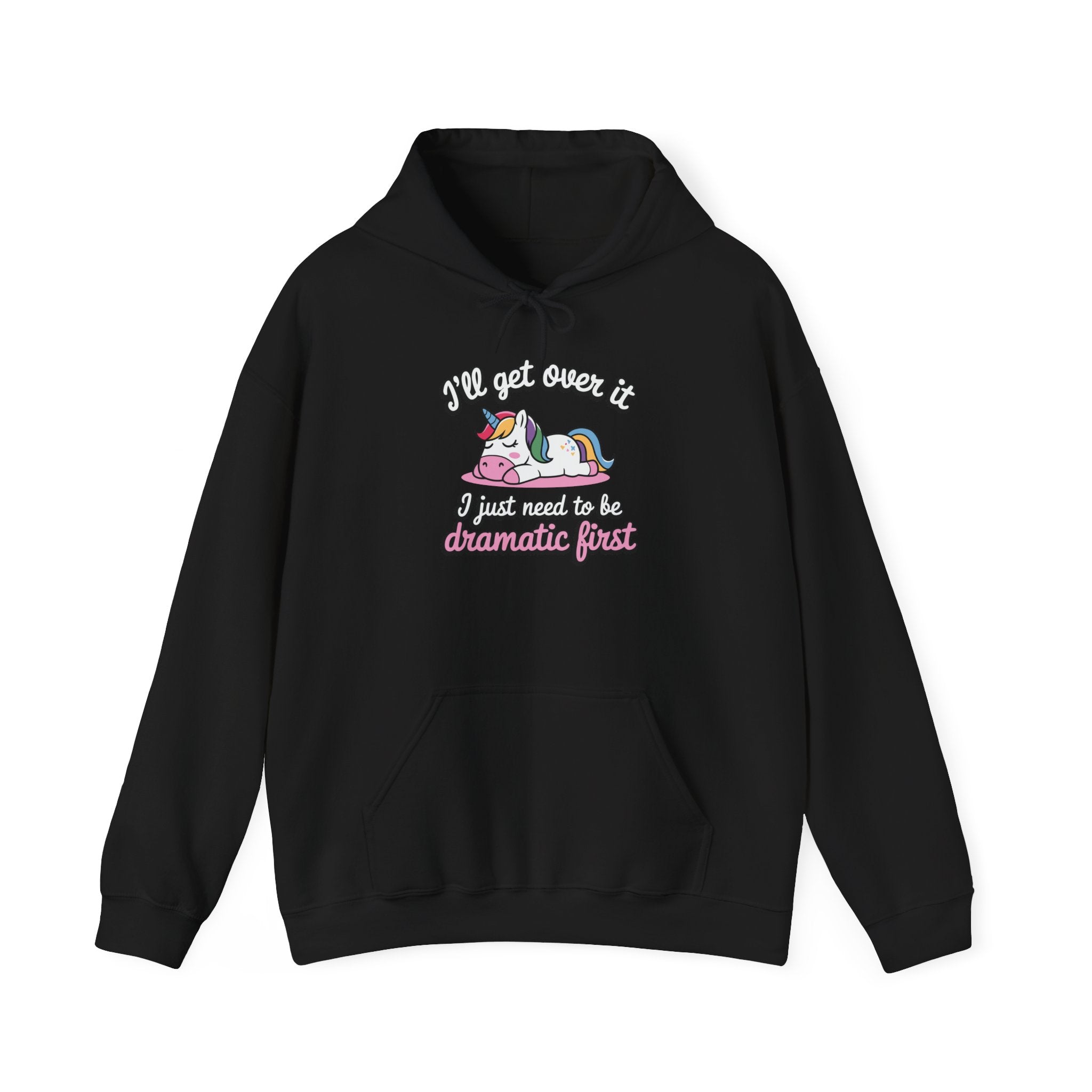 Dramatic Unicorn - Classic Funny Hoodie - Gift for Friends, Cozy Sweatshirt