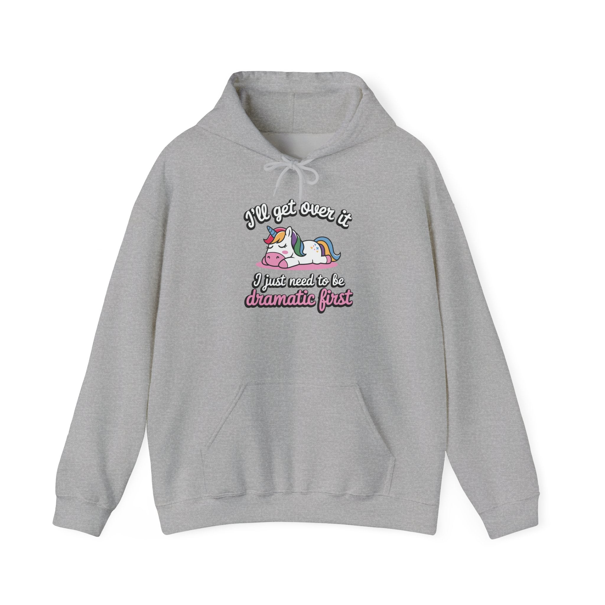 Dramatic Unicorn - Classic Funny Hoodie - Gift for Friends, Cozy Sweatshirt