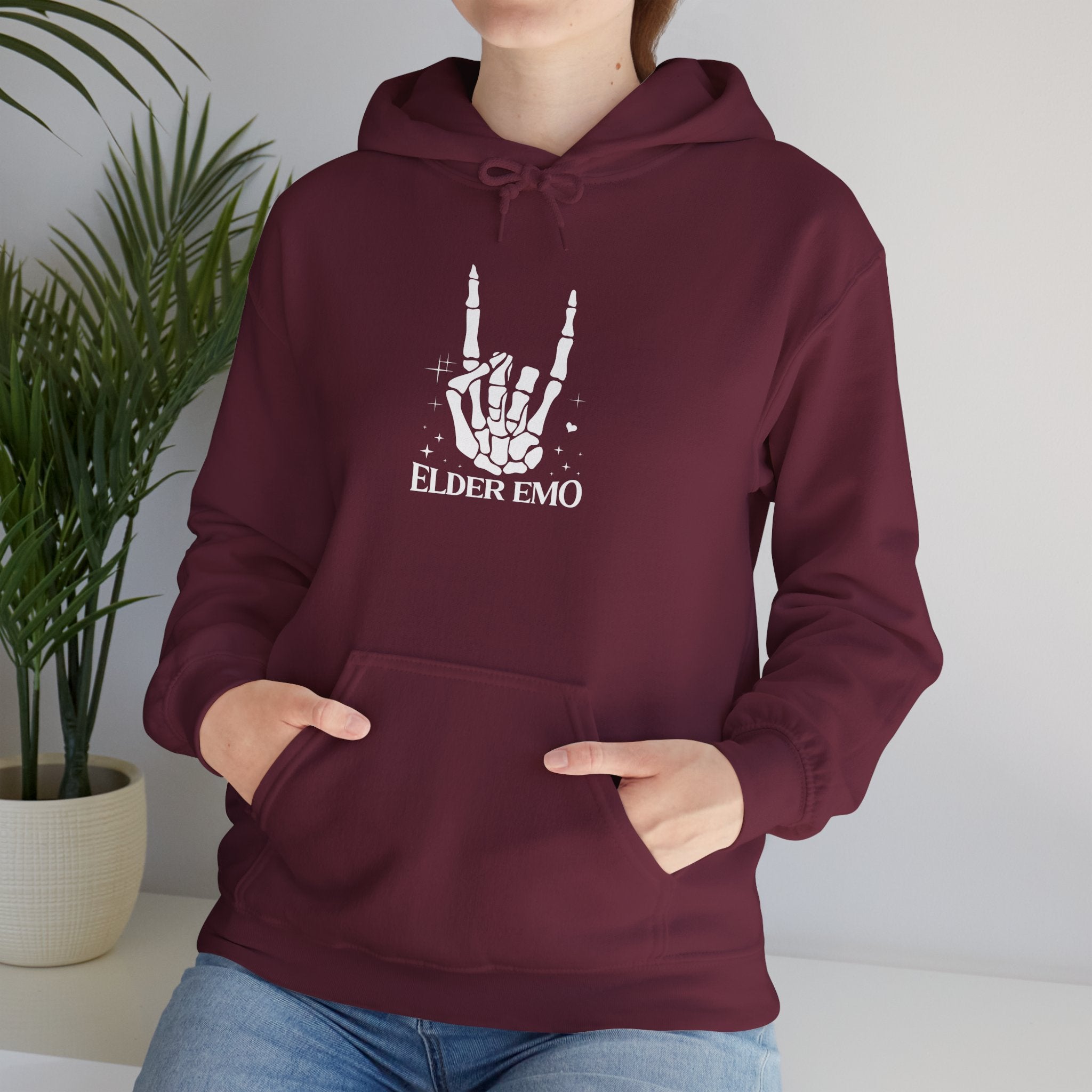 Elder Emo - Classic Funny Hoodie, Casual Wear, Everyday Humor Apparel