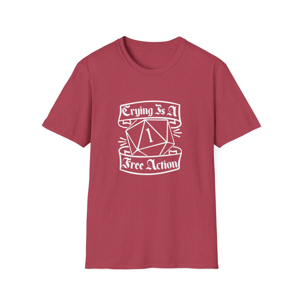 Crying Is A Free Action Classic Game Night Tee