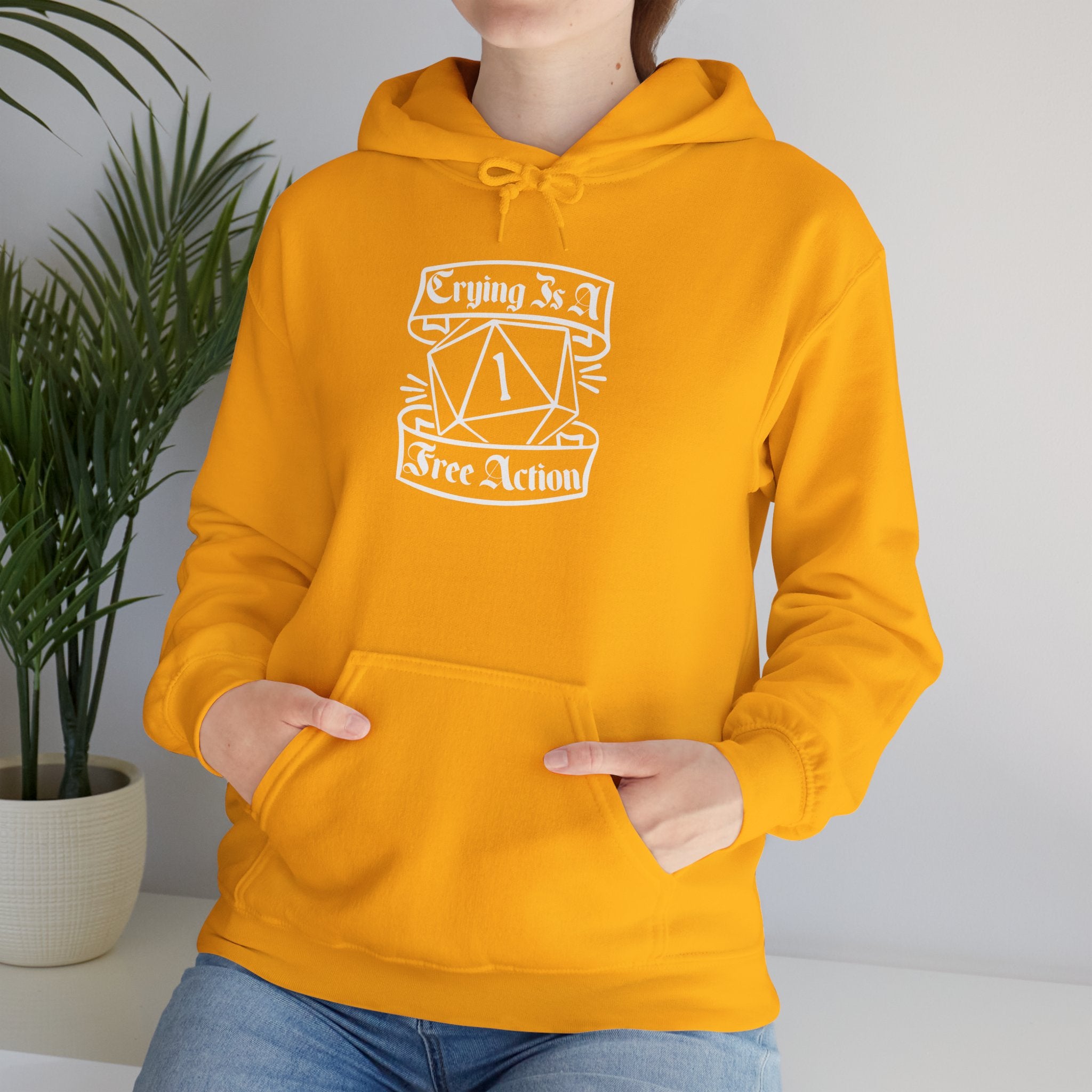 Crying Is A Free Action - Classic Game Night Hoodie