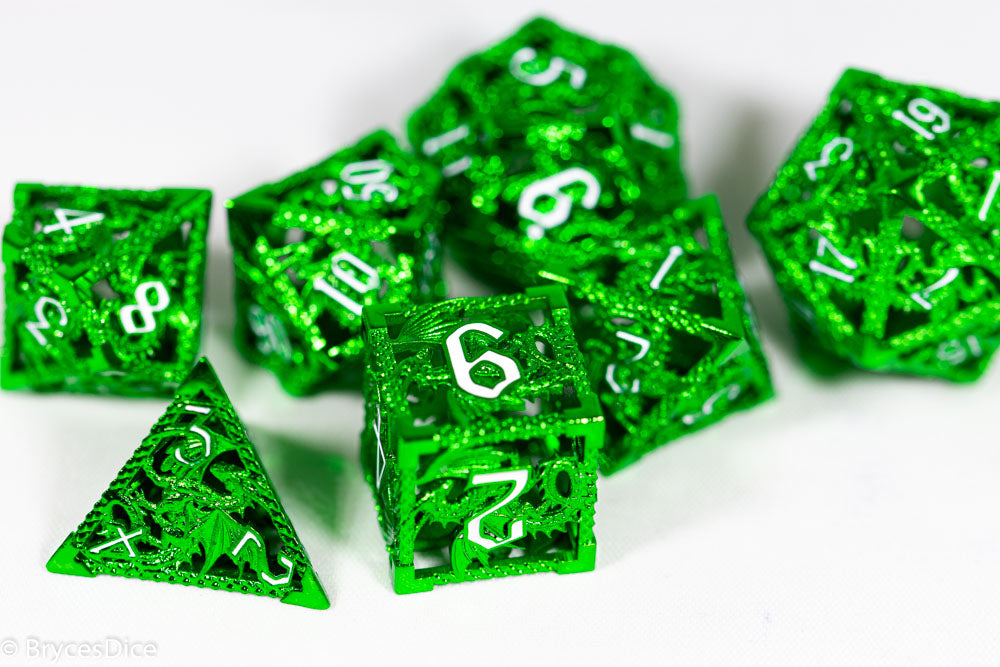Deadly Dragon Dice: Shards of Oblivion - Shimmering Green Hollow Metal
