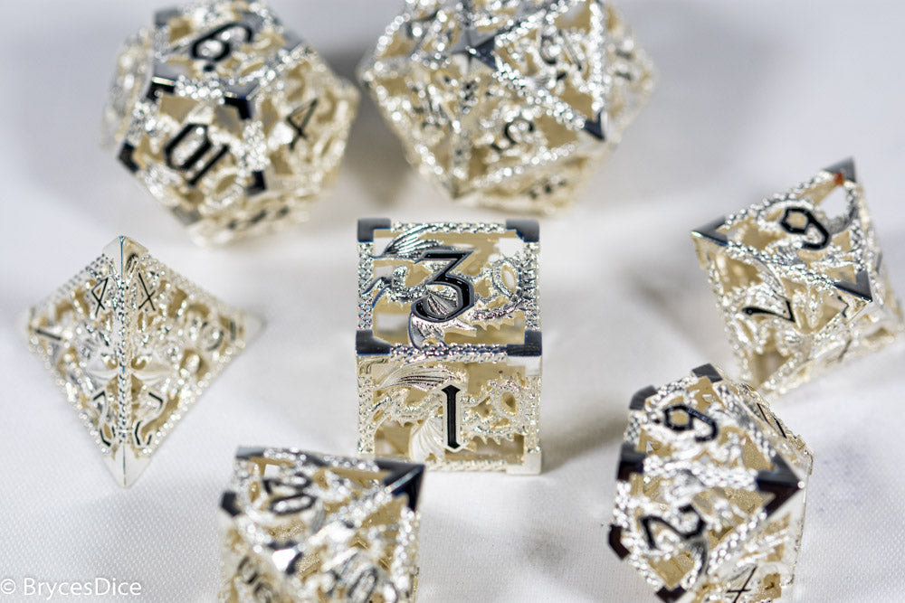 Deadly Dragon Dice: Shards of Oblivion - Elvish White  Hollow Metal