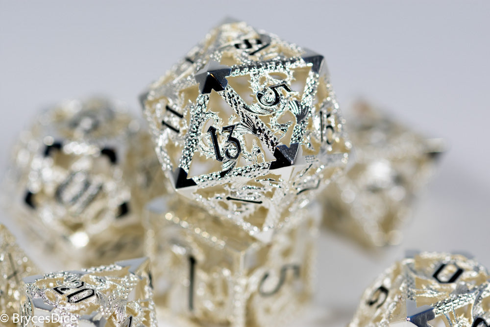 Deadly Dragon Dice: Shards of Oblivion - Elvish White  Hollow Metal