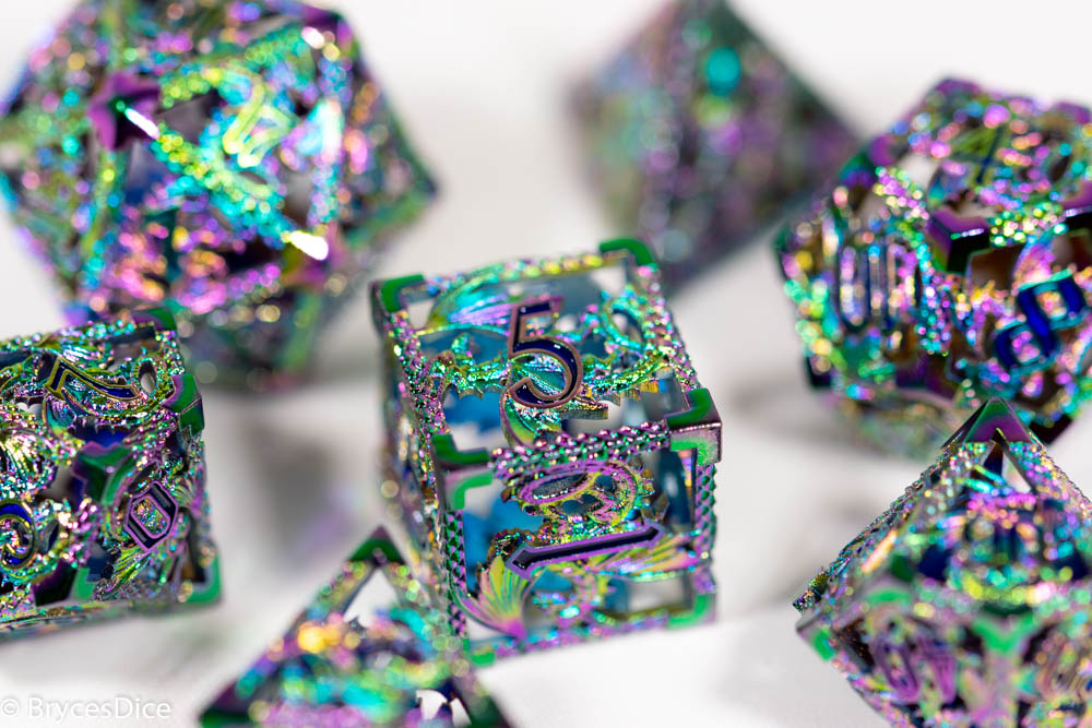 Deadly Dragon Dice: Shards of Oblivion - Rainbow Metal Hollow Metal
