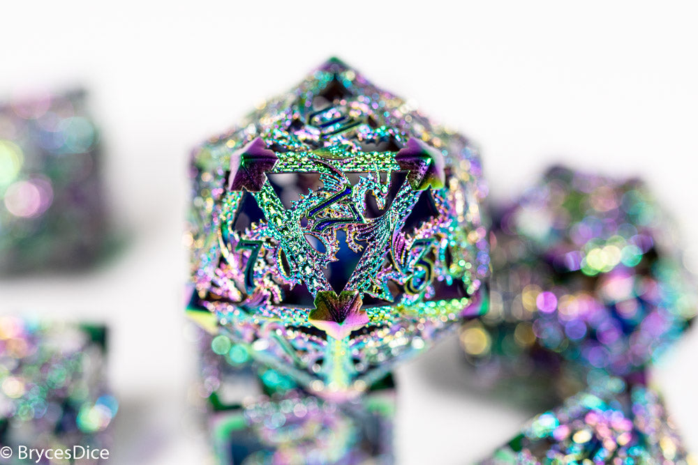 Deadly Dragon Dice: Shards of Oblivion - Rainbow Metal Hollow Metal