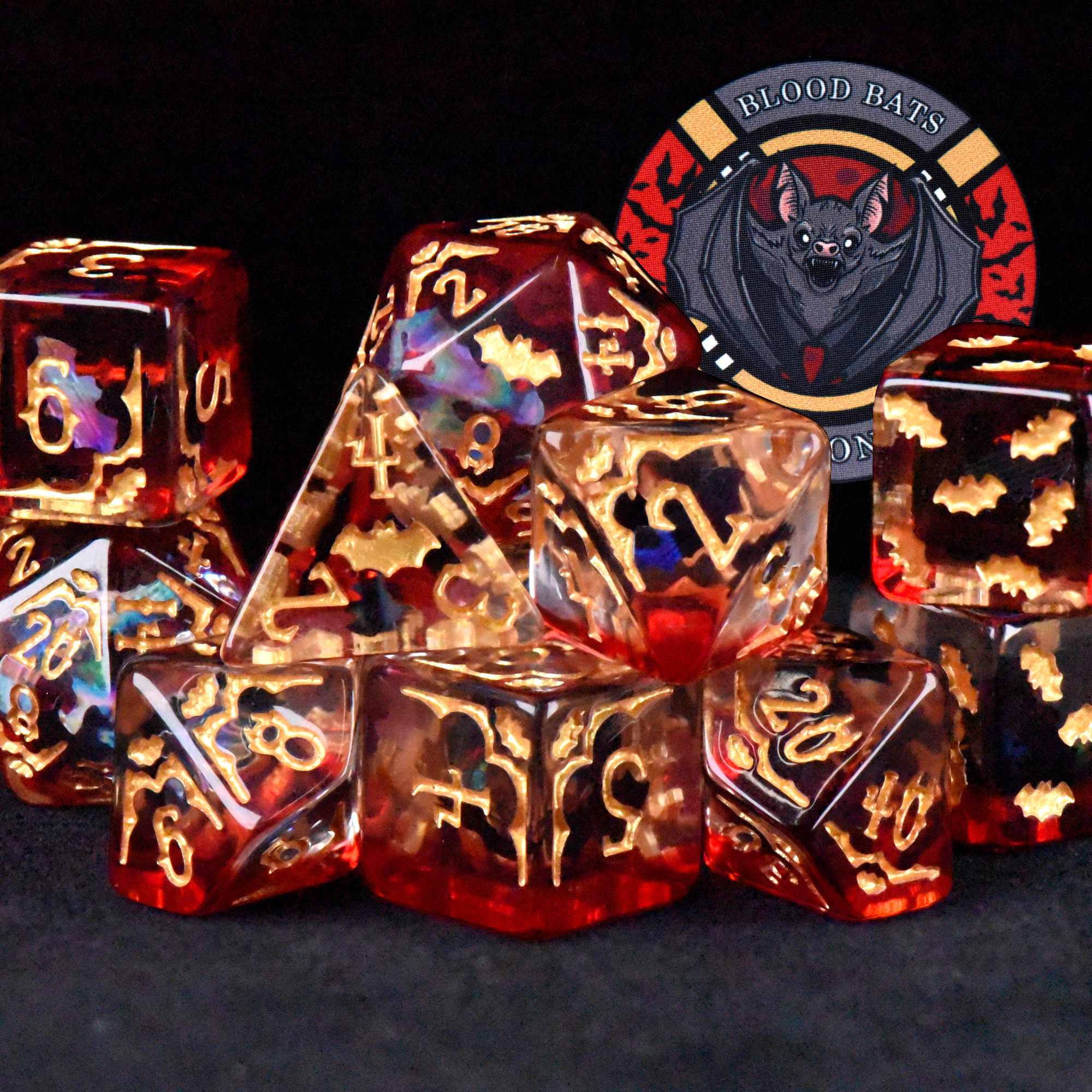 Blood Bats & Beyond 11 Dice Set