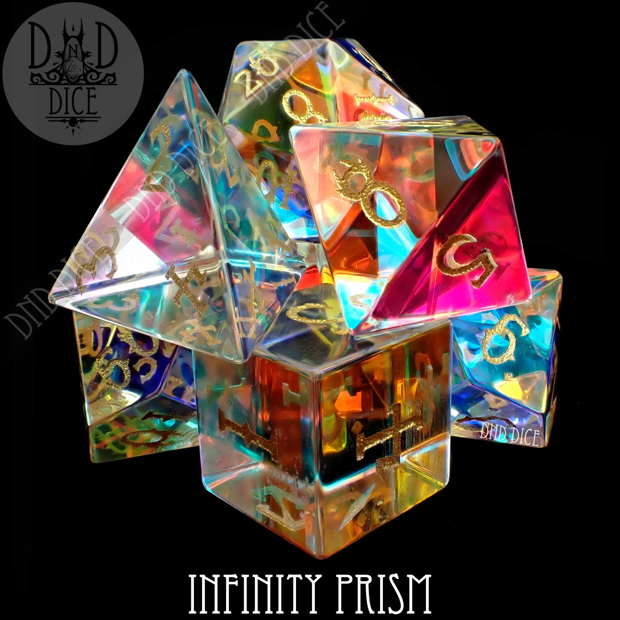 Infinity Prism 7 Glass Dice Set (Gift Box)