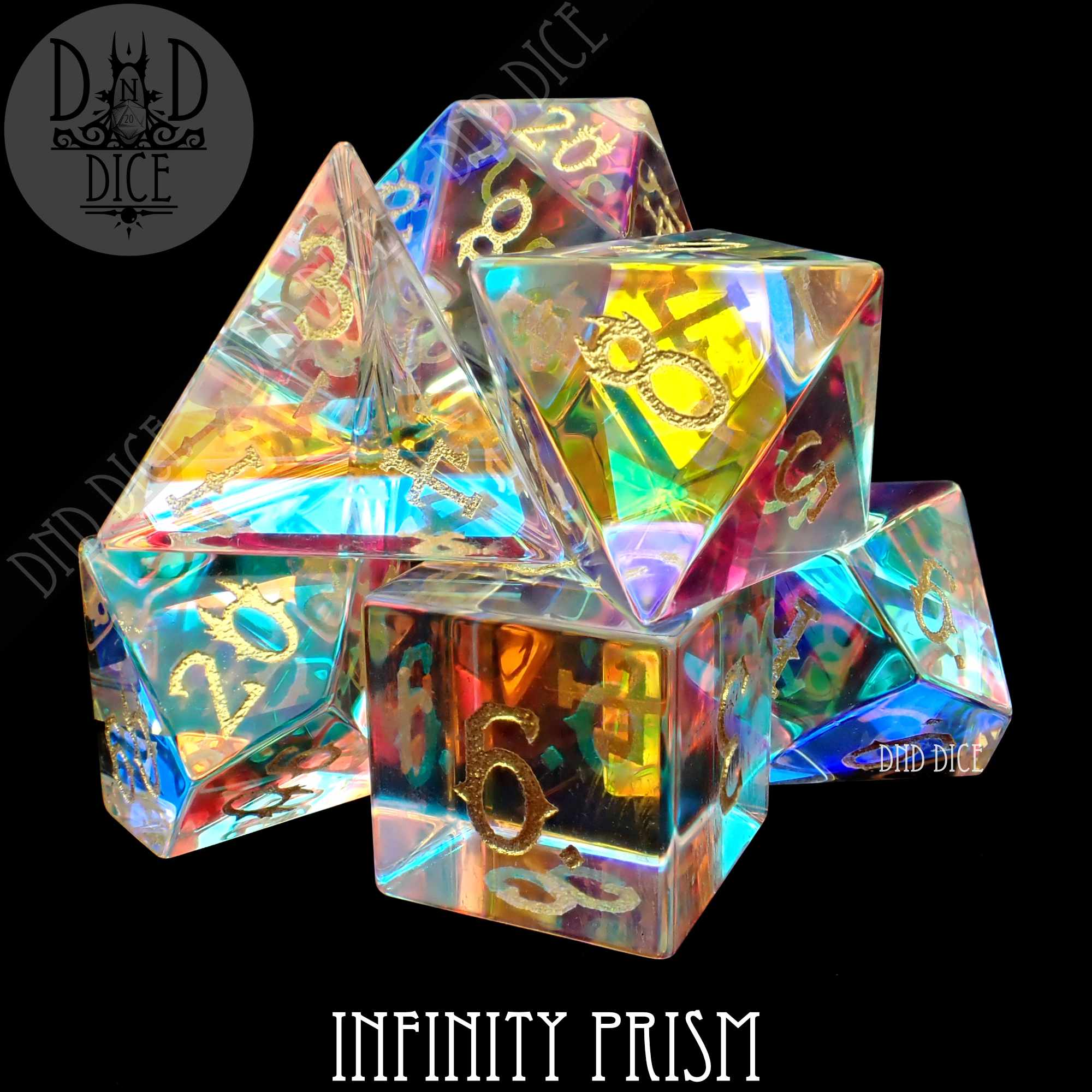 Infinity Prism 7 Glass Dice Set (Gift Box)