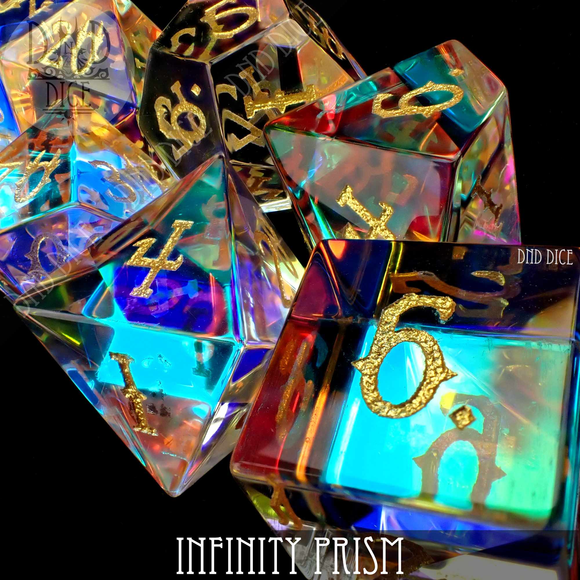 Infinity Prism 7 Glass Dice Set (Gift Box)