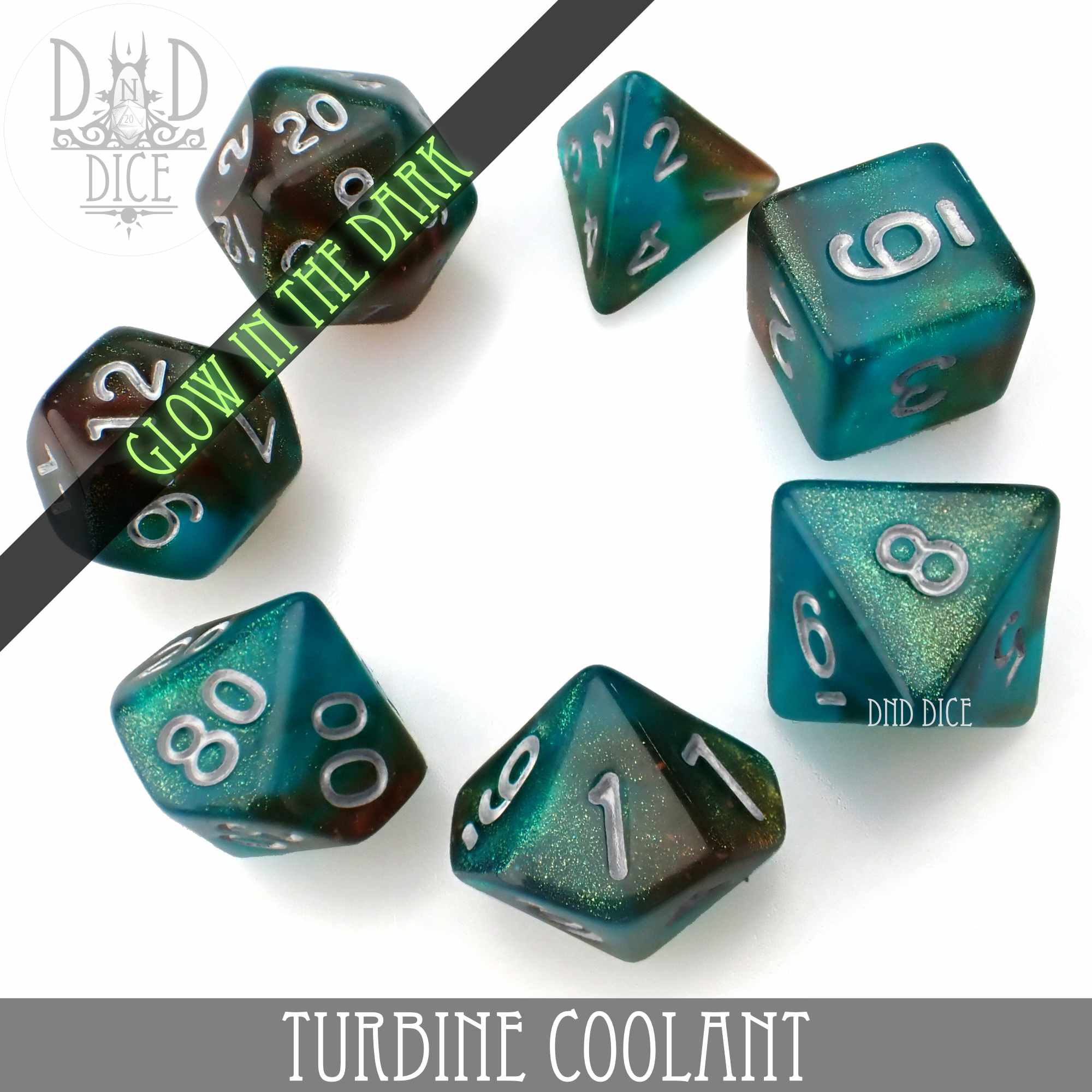 Turbine Coolant Glow in the Dark Dice Set