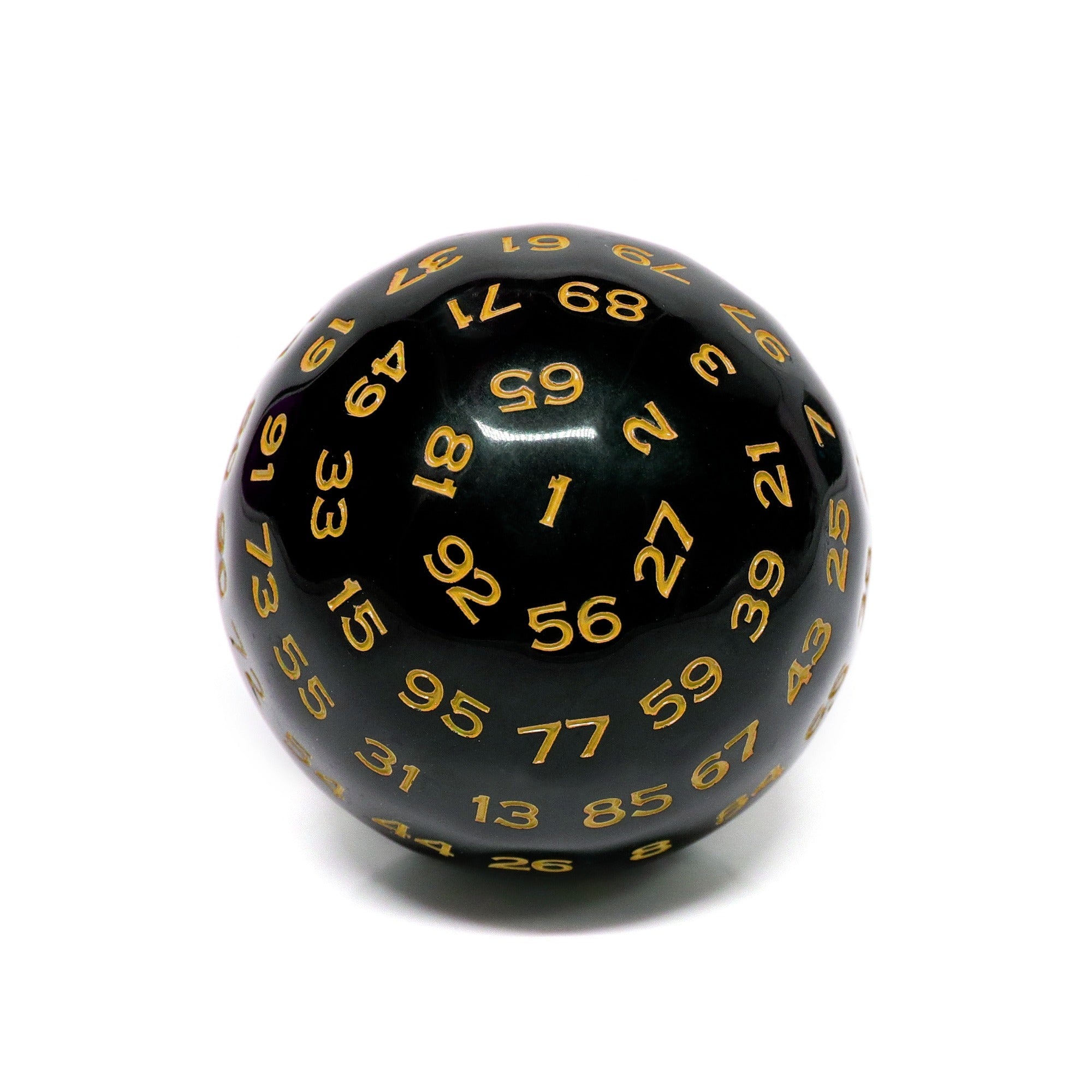 D100-Black Opaque w/Yellow Numbers