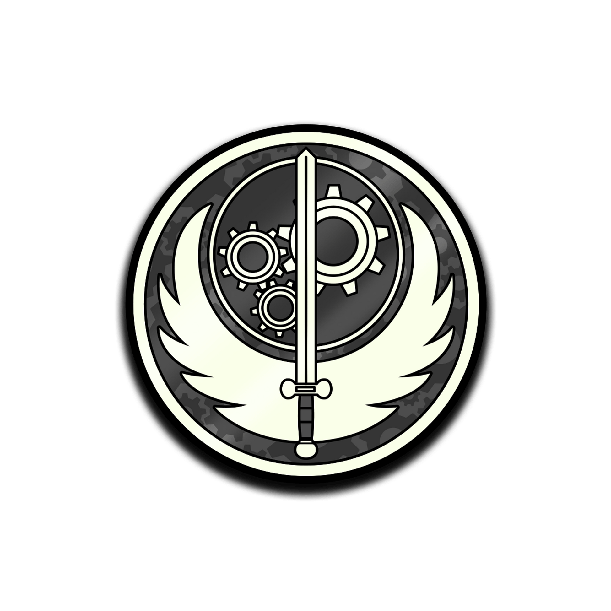 Fallout Brotherhood of Steel Insignia Glow AR Pin