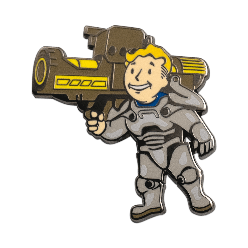 Fallout Vault Boy in Power Armor AR Pin