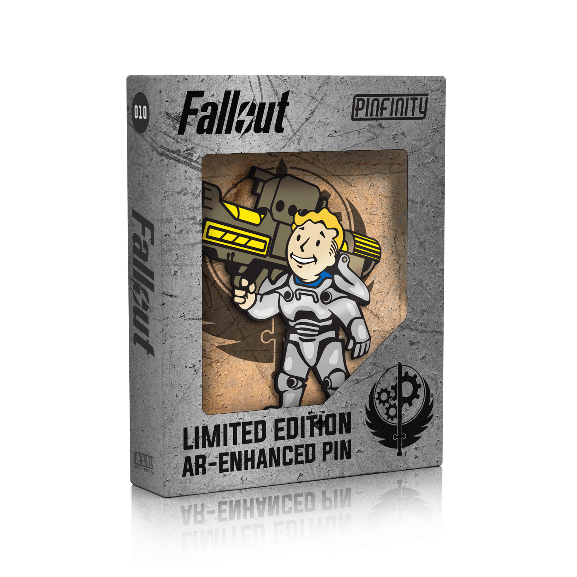 Fallout Vault Boy in Power Armor AR Pin
