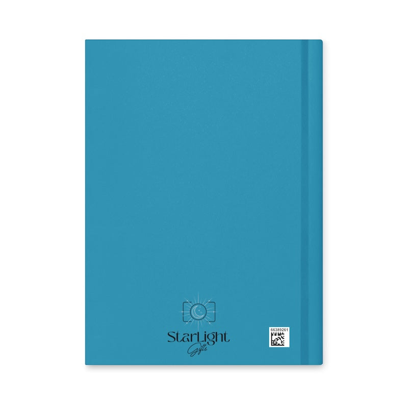 Blue notebook with 'Starlight' branding on a white background