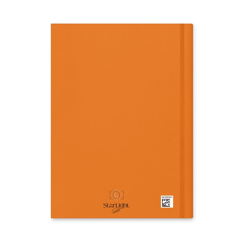 Orange notebook with 'Starlight' branding on a white background