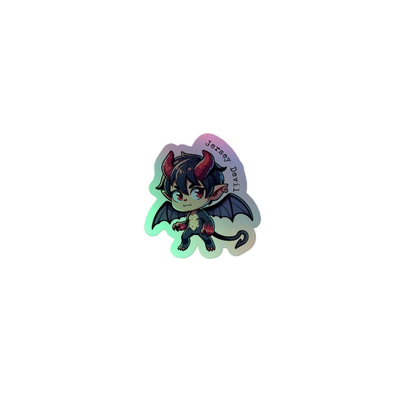 Sticker with a cartoon character on a white background