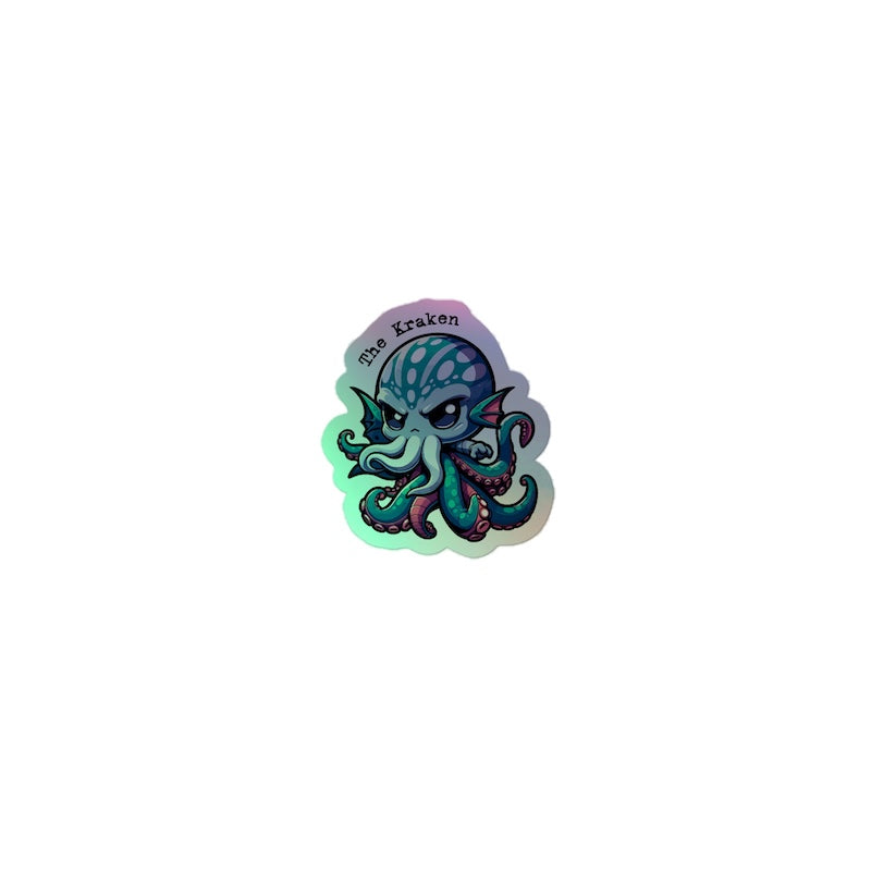 Sticker of a stylized octopus with 'The Kraken' text on a white background