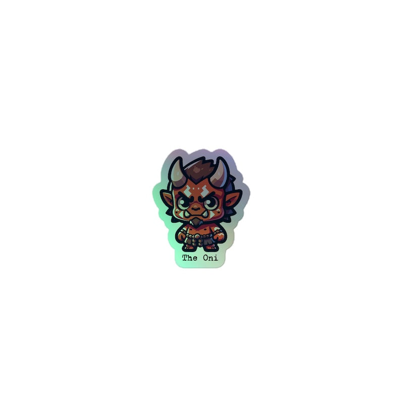 Sticker of a cartoon character named 'The Oni' on a white background