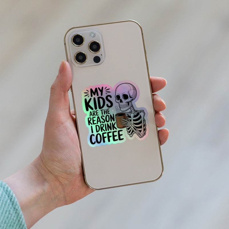 'Kids Are The Reason' Kiss Cut Funny Sticker