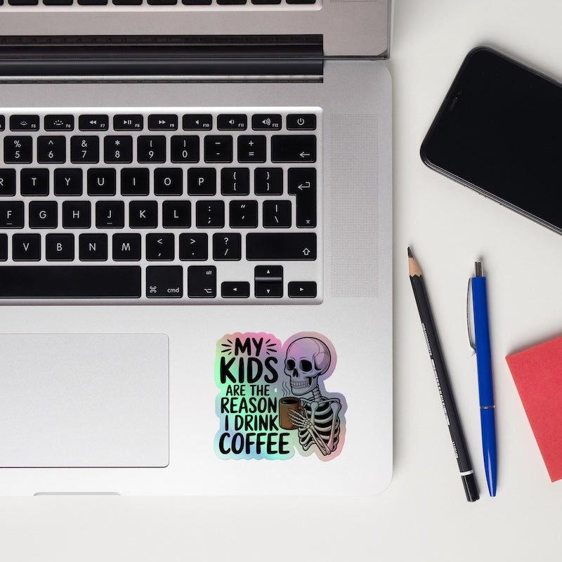 'Kids Are The Reason' Kiss Cut Funny Sticker
