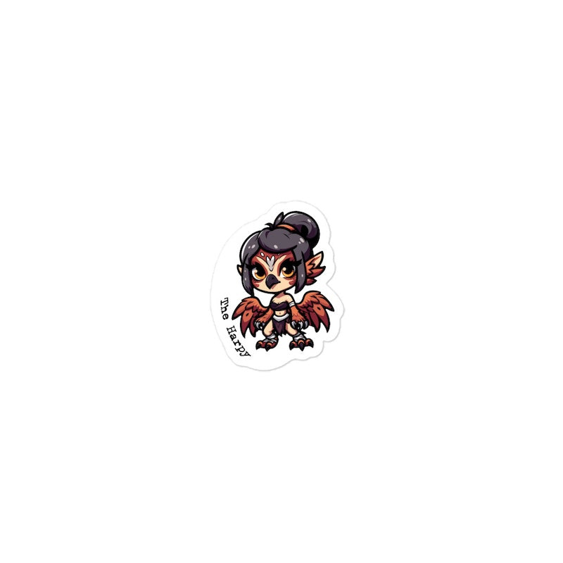 Cartoon character sticker with a white background
